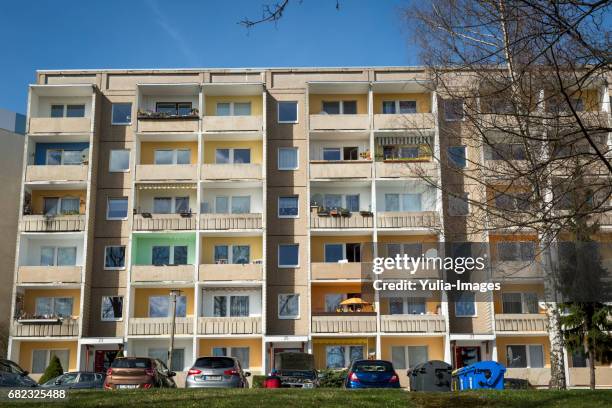 exterior of modern apartment block - apartment exterior ストックフォトと画像
