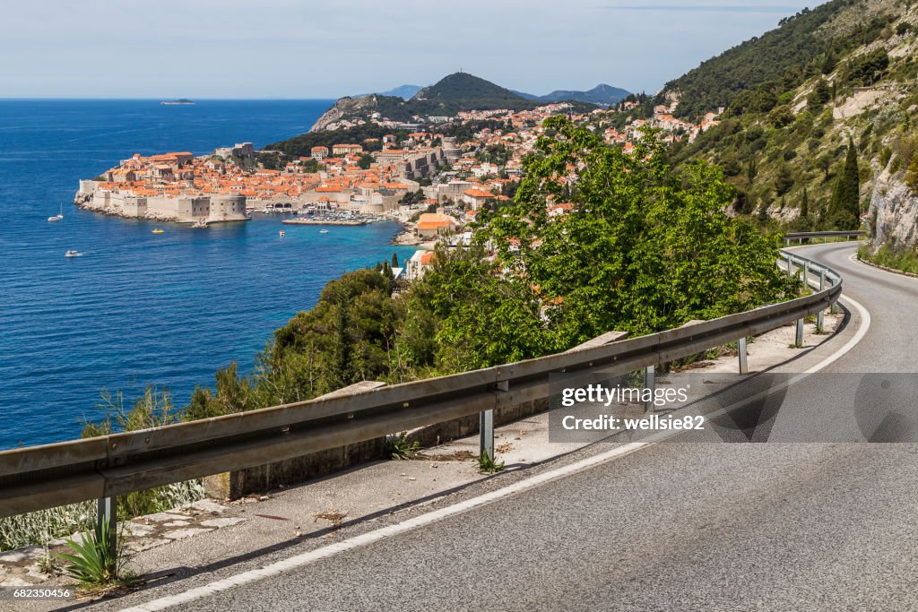 Meandering coastal road towards Dubrovnik