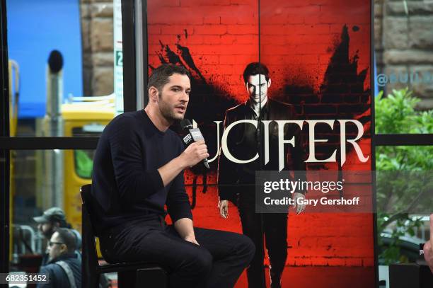 Actor Tom Ellis visits Build Series to discuss his role in the television show "Lucifer" at Build Studio on May 12, 2017 in New York City.