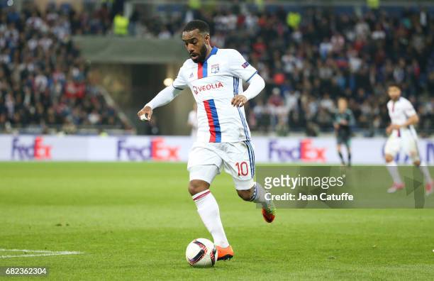 Alexandre Lacazette of Lyon during the UEFA Europa League, semi final second leg match between Olympique Lyonnais and Ajax Amsterdam at Parc OL on...