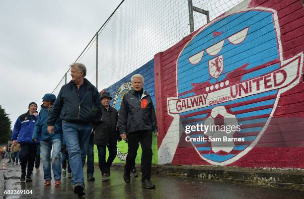 Galway , IReland - 12 May 2017; Galway United fans arrive prior to the SSE Airtricity League Premier Division game between Galway United and Cork...