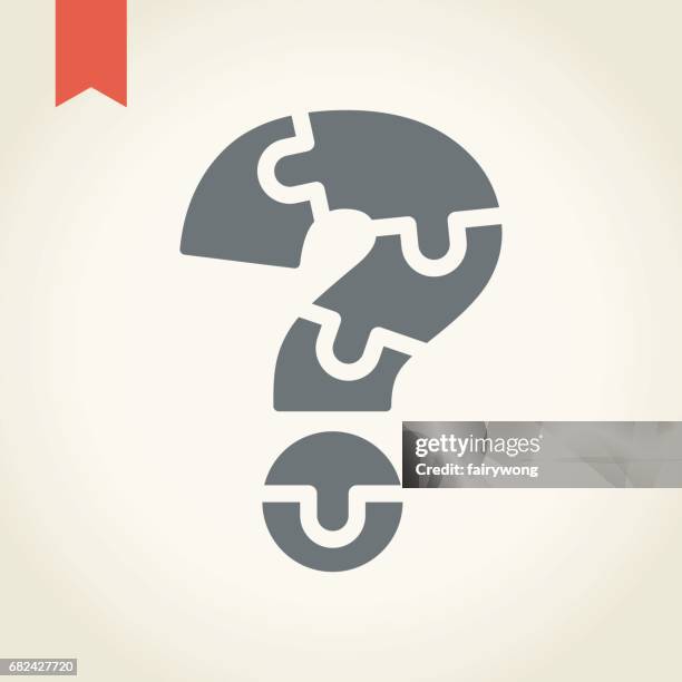 symbol "hilfe" im puzzle - question mark stock-grafiken, -clipart, -cartoons und -symbole