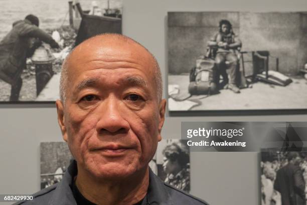 Tehching Hsieh attends the collaterals exhibition 'Doing Time' during the 57th Biennale Arte on May 12, 2017 in Venice, Italy. The 57th International...