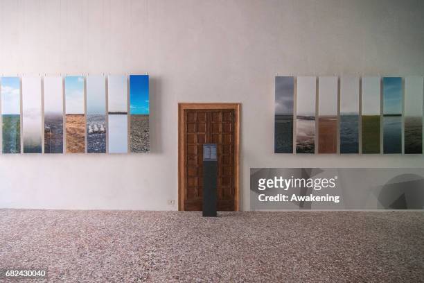 The collateral exhibition 'Man as Bird. Images of Journeys' of The Pushkin State Museum of Fine Arts is seen during the 57th Biennale Arte on May 12,...