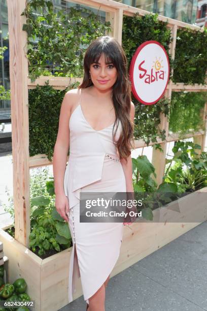 Lea Michele attends an Unofficial Meal event in NYC celebrating #NationalHummusDay hosted by Lea Michele & Sabra Dipping Company at Astor Place on...