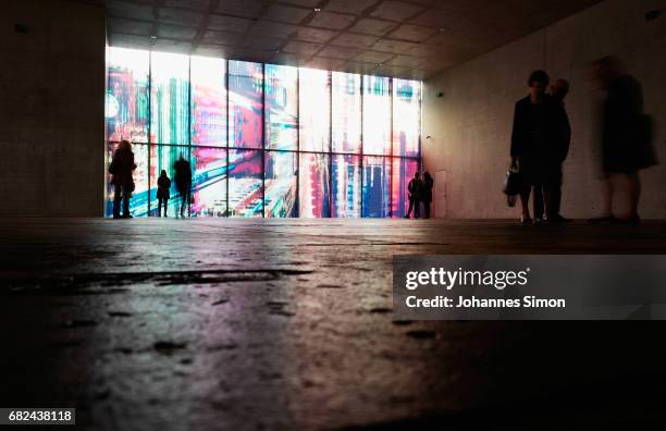 General view of 'The Theater of Disappearance' exhibition of Argentine artist Adrian Villar Rojas during the opening at Kunsthaus on May 12, 2017 in...