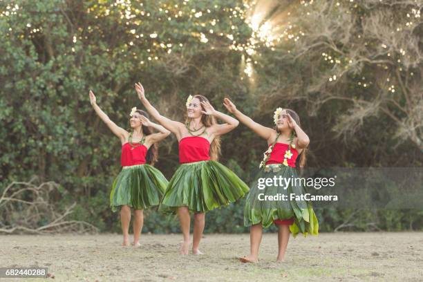 hula rehearsal! - hula dancer stock pictures, royalty-free photos & images
