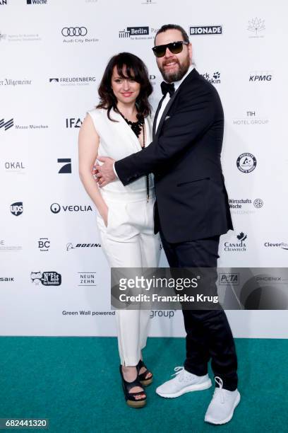 Rea Garvey and his wife Josephine Garvey during the GreenTec Awards at ewerk on May 12, 2017 in Berlin, Germany.