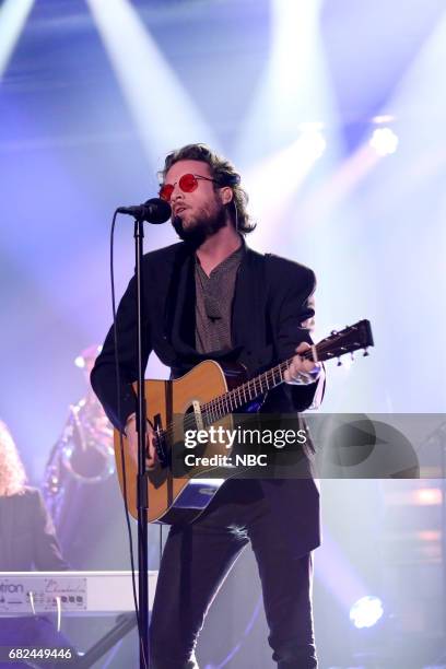 Episode 0674-- Pictured: Musical Guest Father John Misty featuring Joshua Michael "Josh" Tillman performs "Total Entertainment Forever" on May 12,...