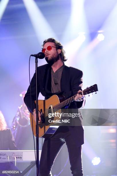 Episode 0674-- Pictured: Musical Guest Father John Misty featuring Joshua Michael "Josh" Tillman performs "Total Entertainment Forever" on May 12,...