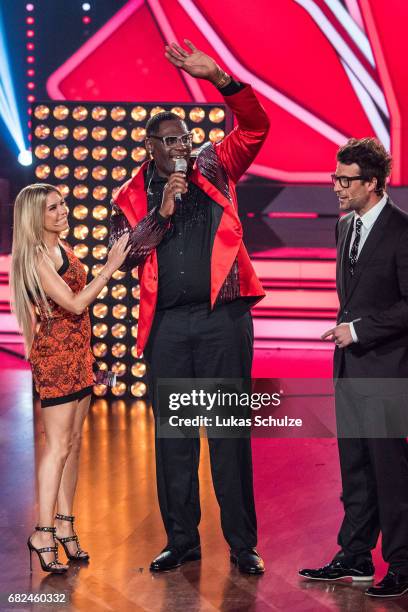 Sylvie Meis , singer Alphonso Williams and Daniel Hartwig perform on stage during the 8th show of the tenth season of the television competition...