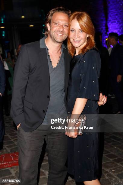 Annika Ernst and her husband Oliver Dressnandt during the GreenTec Awards at ewerk on May 12, 2017 in Berlin, Germany.