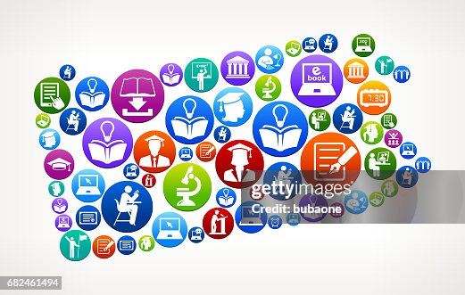 Elearning Course Button Styles Pennsylvania Elearning And College Education Vector Button Pattern High ...