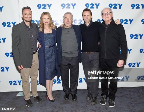 Hank Azaria, Michelle Pfeiffer,Robert De Niro, Alessandro Nivola and director/executive producer Barry Levinson attend The Hollywood Reporter TV...