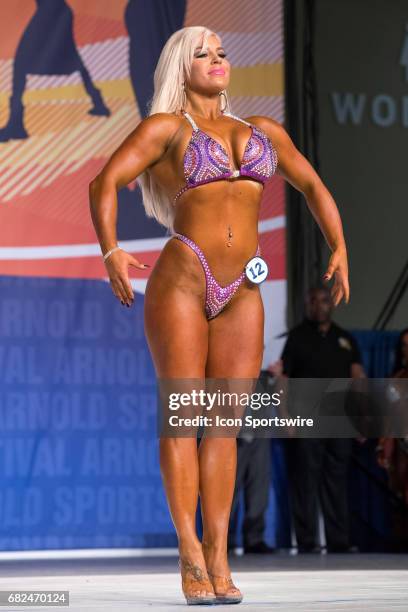 Ashley Sebera , also known as WWE Superstar Dana Brooke, competes in Fitness International as part of the Arnold Sports Festival on March 3 at the...