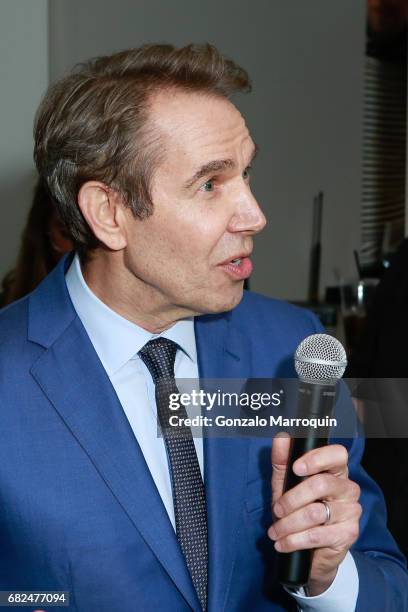 Jeff Koons during the Kiehl's Since 1851, Art Production Fund and Saks Fifth Avenue Celebrate the Unveiling of "Seated Ballerina" by Jeff Koons at...