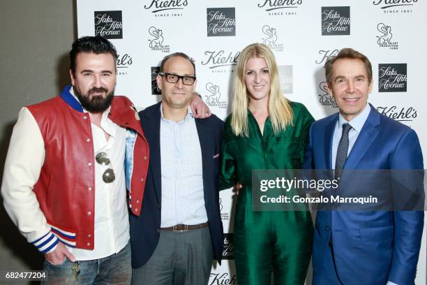 Chris Salgardo, Marc Metrick, Casey Fremont and Jeff Koons attend the Kiehl's Since 1851, Art Production Fund and Saks Fifth Avenue Celebrate the...