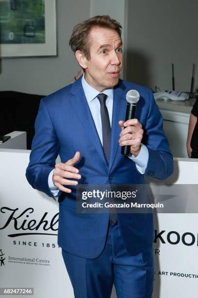 Jeff Koons during the Kiehl's Since 1851, Art Production Fund and Saks Fifth Avenue Celebrate the Unveiling of "Seated Ballerina" by Jeff Koons at...