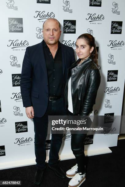 Evan and Norma Tawil attend the Kiehl's Since 1851, Art Production Fund and Saks Fifth Avenue Celebrate the Unveiling of "Seated Ballerina" by Jeff...
