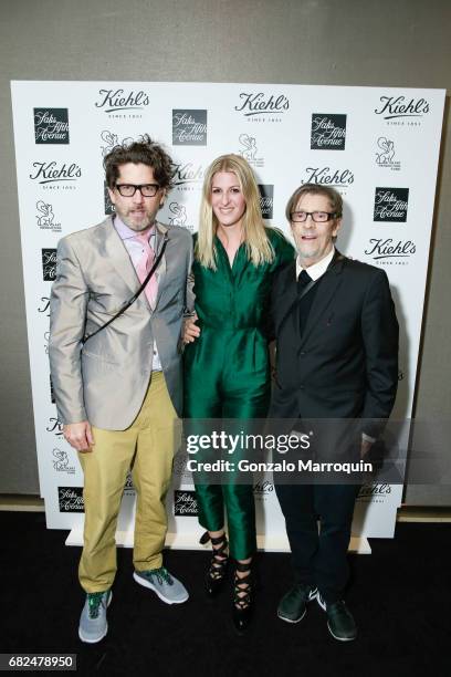 Paul Solberg, Casey Fremont and Christopher Makos attend the Kiehl's Since 1851, Art Production Fund and Saks Fifth Avenue Celebrate the Unveiling of...