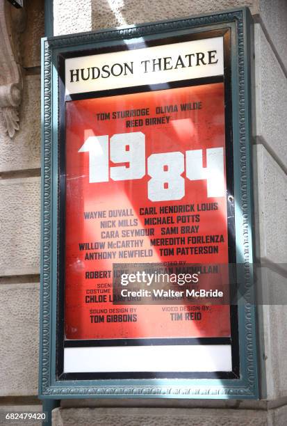 Broadway Theatre Marquee Unveiling for the new stage adaptation of George Orwell's '1984' starring Tom Sturbridge, Olivia Wilde and Reed Birney at...