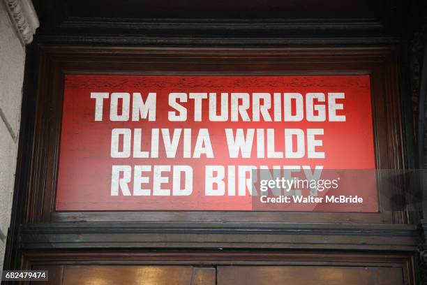 Broadway Theatre Marquee Unveiling for the new stage adaptation of George Orwell's '1984' starring Tom Sturbridge, Olivia Wilde and Reed Birney at...