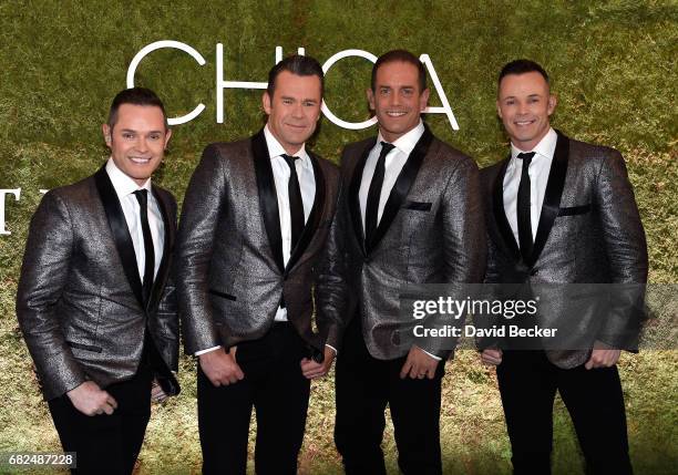 Michael Tierney, Phil Burton, Andrew Tierney and Toby Allen of the Australian vocal group Human Nature attend the grand opening of Chica at The...