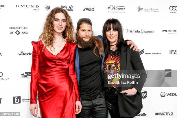 German singer Nena with her daughter Larissa Freitag and her boyfriend Philipp Palm attend the GreenTec Awards at ewerk on May 12, 2017 in Berlin,...