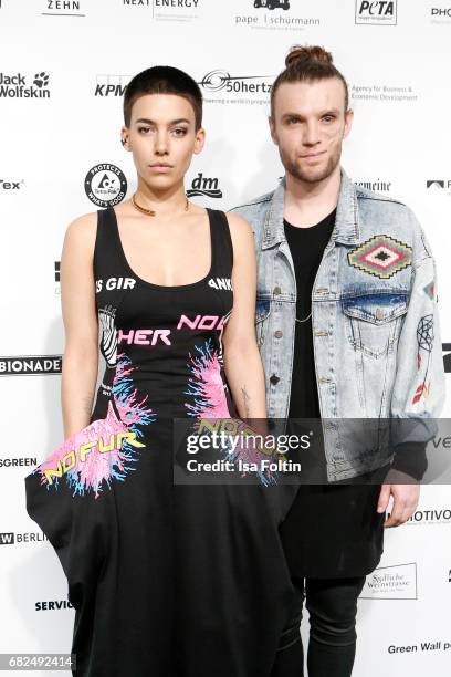 Alina Sueggeler and Andi Weizel of the band 'Frida Gold' attend the GreenTec Awards at ewerk on May 12, 2017 in Berlin, Germany.