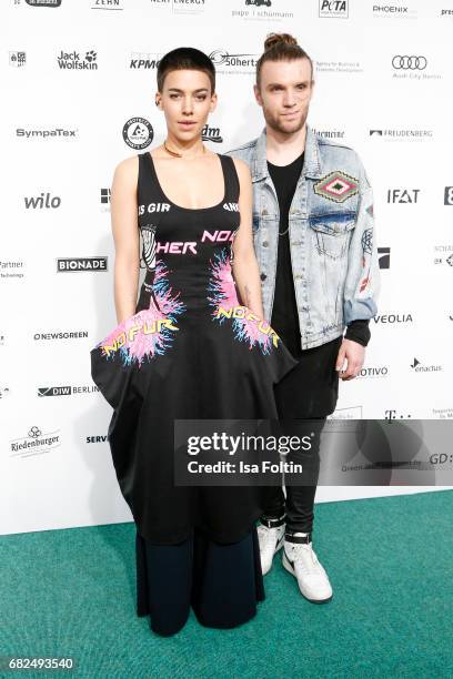 Alina Sueggeler and Andi Weizel of the band 'Frida Gold' attend the GreenTec Awards at ewerk on May 12, 2017 in Berlin, Germany.