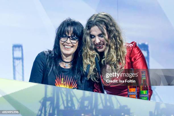 German singer Nena and her daughter Larissa Freitag during the GreenTec Awards Show at ewerk on May 12, 2017 in Berlin, Germany.