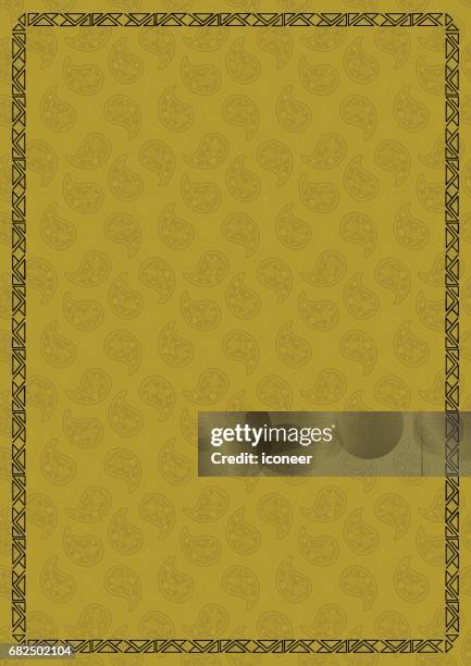 ornament border retro style golden background - art deco border stock illustrations