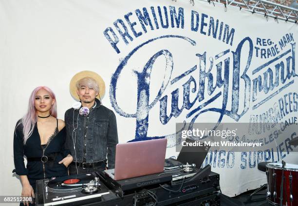 Amy Pham and DJ Minh Pham at Lucky Brand Presents Lucky Lives On FW 2017 Preview on May 12, 2017 in Los Angeles, California.