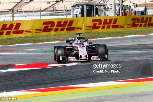 Sergio Checo Perez, team Force India during the Formula One GP of Spain 2017 celebrated at Circuit Barcelona Catalunuya on 18th September 2017 in...