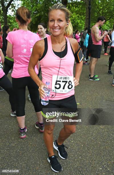 Davinia Taylor attends the Lady Garden 5K & 10K Run in aid of Silent No More Gynaecological Cancer Fund in Hyde Park on May 13, 2017 in London,...