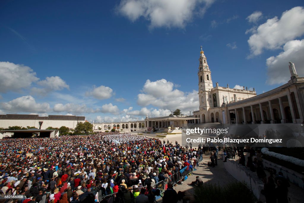 Pope Francis Celebrates A Mass In Fatima