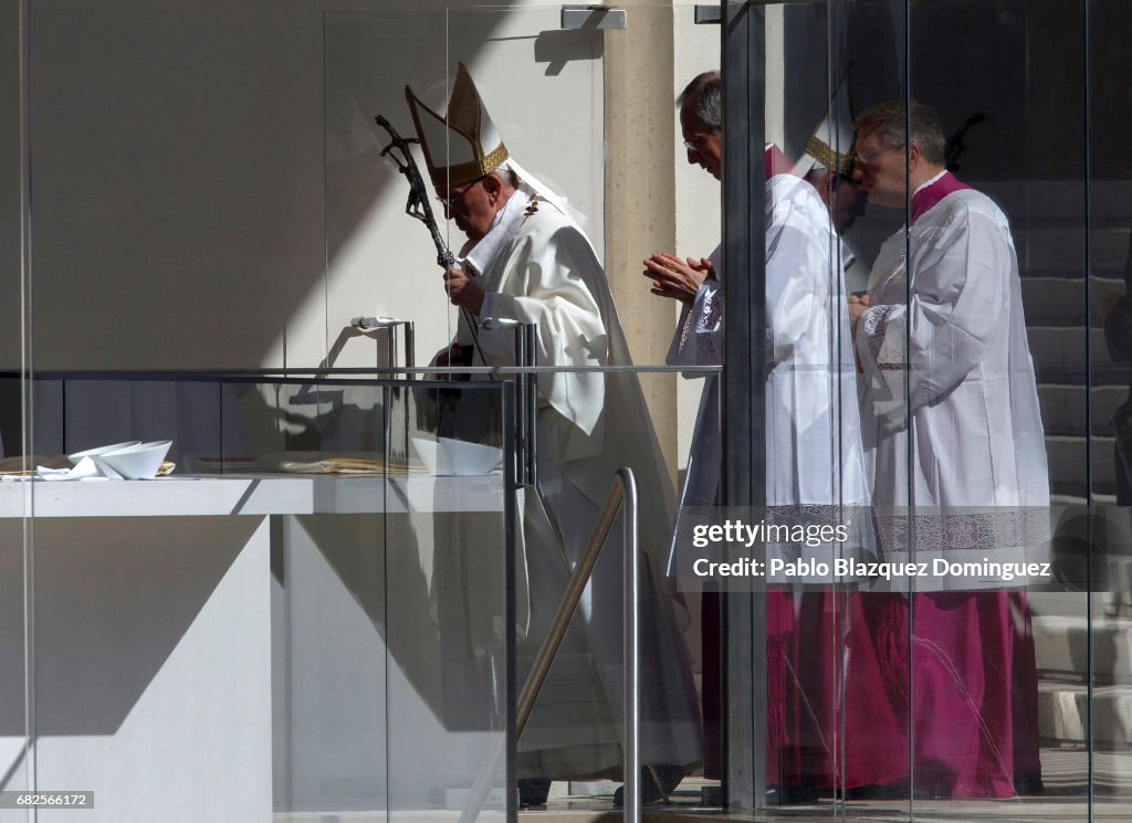 Pope Francis Celebrates A Mass In Fatima