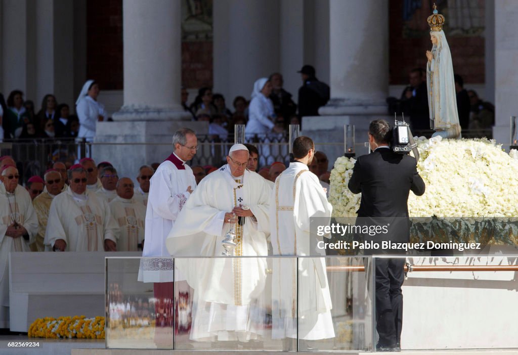 Pope Francis Celebrates A Mass In Fatima