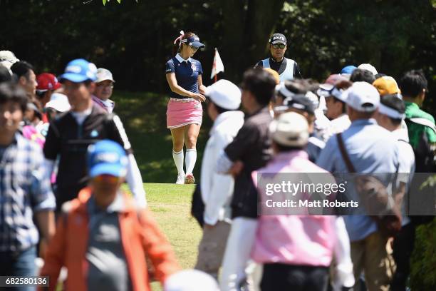 Ha-Neul Kim of South Korea walks off the 6th green during the second round of the Hoken-no-Madoguchi Ladies at the Fukuoka Country Club Wajiro Course...