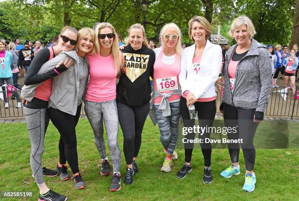 Chloe Delevingne, Mika Simmons, Jenny Halpern Prince, Astrid Harbord, Clare van Dam, Kate Percival and Bridget Barker attend the Lady Garden 5K & 10K...