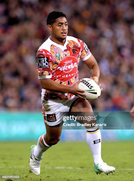 Anthony Milford of the Broncos in action during the round 10 NRL match between the Manly Sea Eagles and the Brisbane Broncos at Suncorp Stadium on...