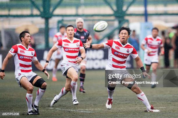 Yoshitaka Tokunaga of Japan in action during the Asia Rugby Championship 2017 match between Hong Kong and Japan on May 13, 2017 in Hong Kong, Hong...