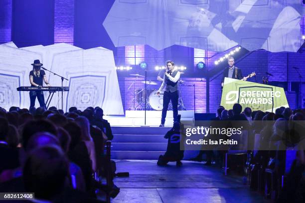 Johnny Hates Jazz perform at the GreenTec Awards Show at ewerk on May 12, 2017 in Berlin, Germany.