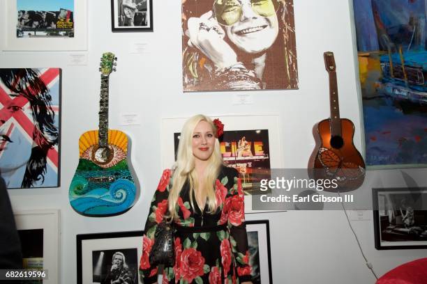 Artist Laura Lamour attends the Malibu Guitar Festival Gallery Opening Reception at Malibu Village on May 12, 2017 in Malibu, California.