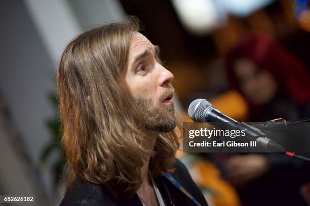 Musician Pete Pidgeon performs at the Malibu Guitar Festival Gallery Opening Reception at Malibu Village on May 12, 2017 in Malibu, California.