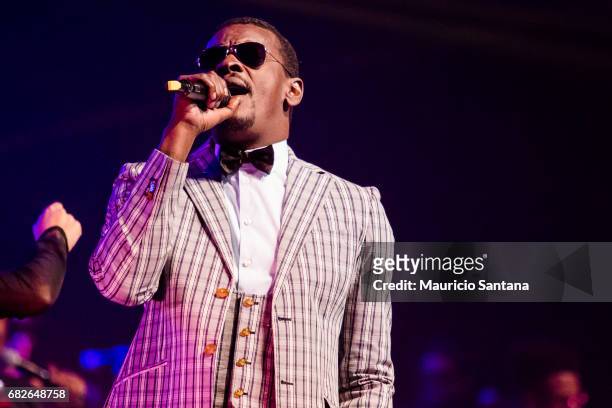 Seu Jorge performs live on stage at Citibank Hall on May 12, 2017 in Sao Paulo, Brazil.