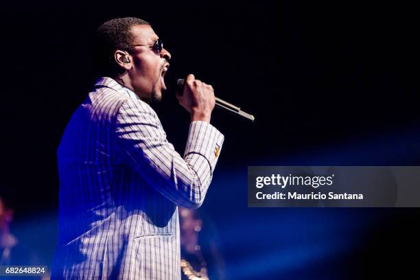 Seu Jorge performs live on stage at Citibank Hall on May 12, 2017 in Sao Paulo, Brazil.