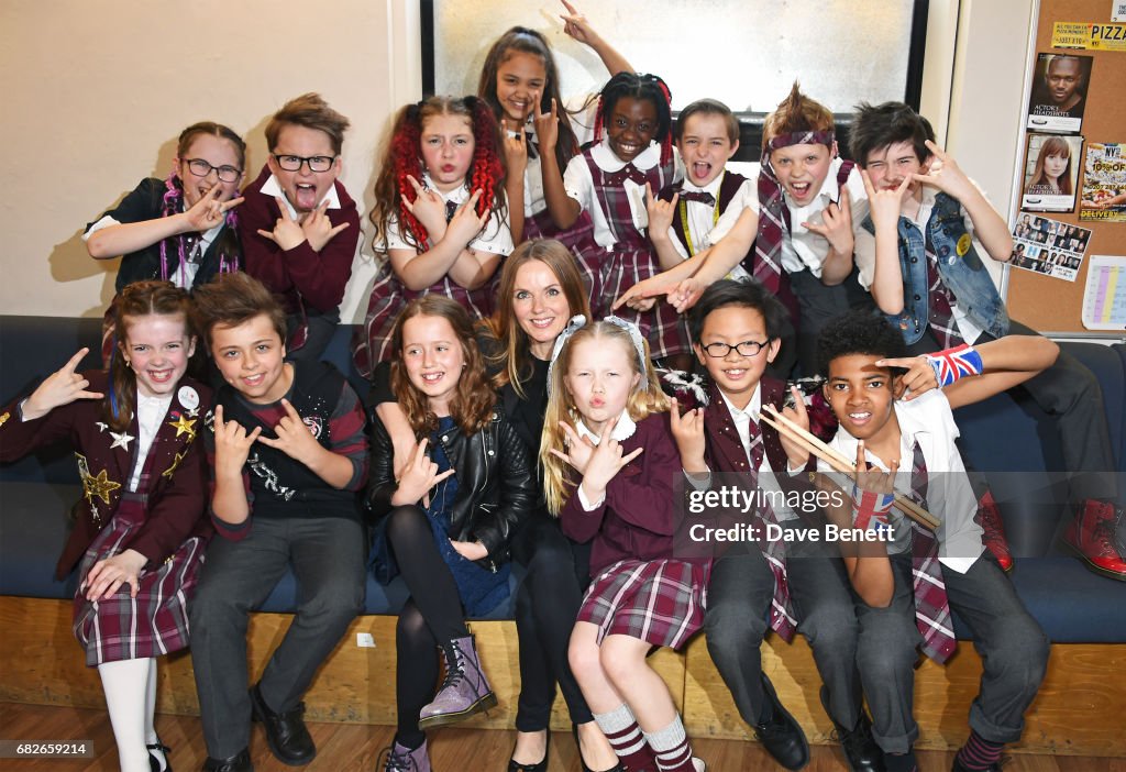 Geri Horner Visits The West End Production Of "School Of Rock: The Musical"