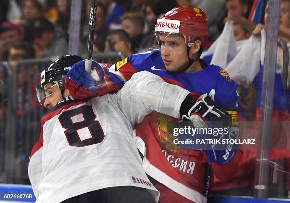 Sersen Russia´s Vadim Shipachyov and Slovakia´s Michal Sersen vie during the ...