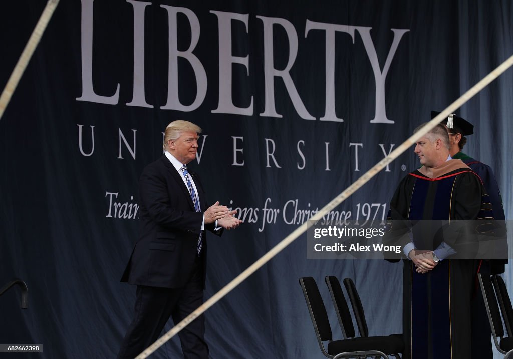 Donald Trump Delivers Commencement Address At Liberty University